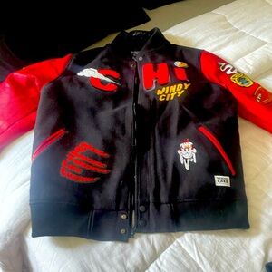 Gently used authentic Wedding Cake Chicago Windy City 2XL Varsity jacket $70